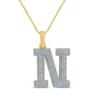 10k 0.53-0.58ct Charm "initial N"