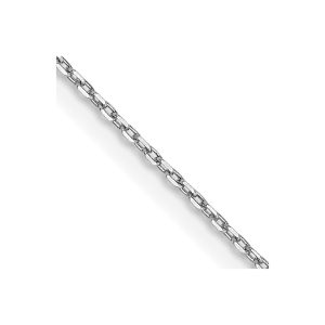 14k Wg .8mm D/c Cable With Lobster Clasp Chain