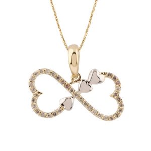 10K 0.19- 0.22CT CHARM "HEART AS INFINITY"
