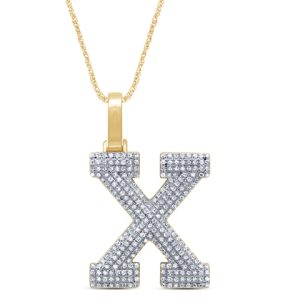 10k 0.45-0.55ct Charm "initial X"
