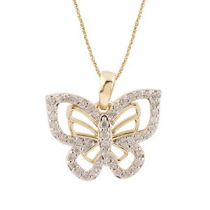 10k 0.26ct Charm "butterfly"