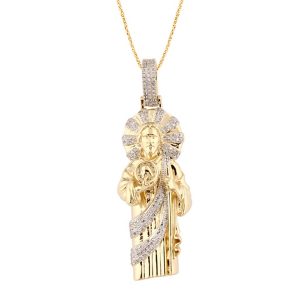 10K 0.25CT CHARM "JESUS HOLDING STICK"