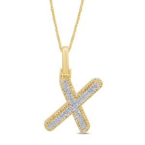 10K 0.27-0.30CT CHARM "INITIAL X"