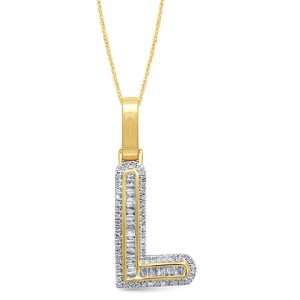10K 0.27CT CHARM "INITIAL L"