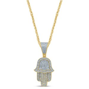 10K 0.25-0.31CT CHARM "HAMSA HAND"