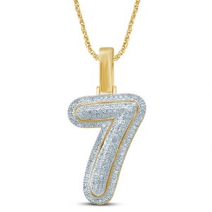 10K 0.24-0.29CT CHARM "NUMBER 7"