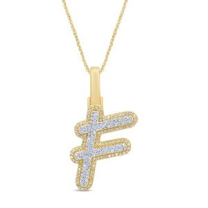 10K 0.27-0.30CT CHARM "INITIAL F"