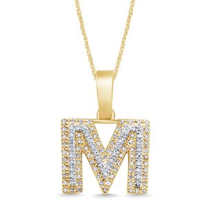 10K 0.15-0.18CT CHARM "INITIAL M"