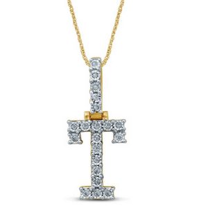 10K 0.15-0.19CT CHARM "INITIAL T"