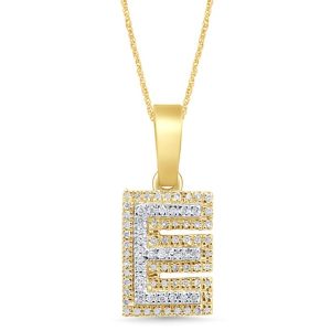 10K 0.13CT CHARM "INITIAL E"