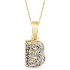 10k 0.12-0.14ct Charm "initial B"