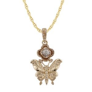 10K 0.14CT CHARM "BUTTERFLY"
