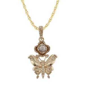 10k 0.12-0.13ct Charm "butterfly"