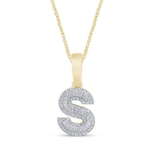 10K 0.15CT CHARM "INITIAL S"