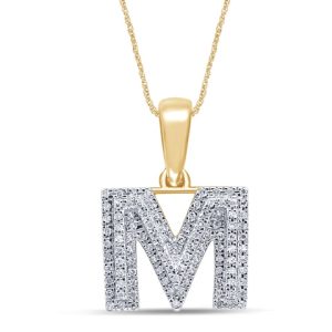 10K 0.15-0.18CT CHARM "INITIAL M"
