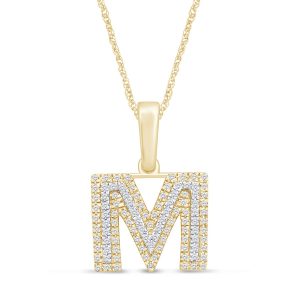 10K 0.16CT CHARM "INITIAL M"
