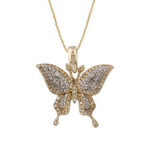 10K 0.16-0.17CT CHARM "BUTTERFLY"