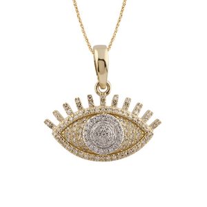 10K 0.18CT CHARM "EVIL EYE"