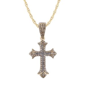 10K 0.15CT CHARM "CROSS"
