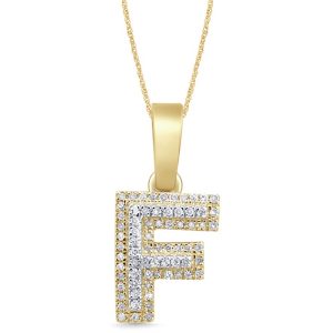 10K 0.11CT CHARM "INITIAL F"