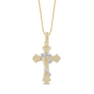 10K 0.15CT CHARM "CROSS"
