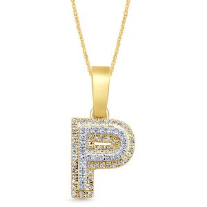 10K 0.11CT CHARM "INITIAL P"
