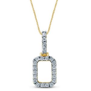 10K 0.16-0.20CT CHARM "INITIAL O"