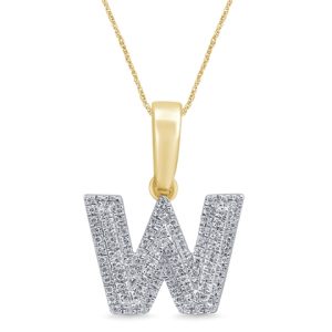 10K 0.14-0.17CT CHARM "INITIAL W"