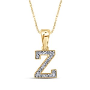10K 0.09CT CHARM MINI "INITIAL Z"