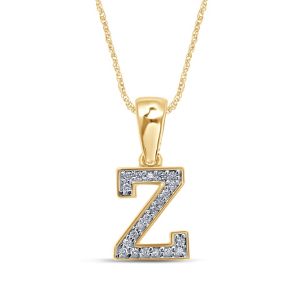 10K 0.08-0.09CT CHARM MINI "INITIAL Z"