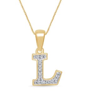 10K 0.07CT CHARM MINI "INITIAL L"