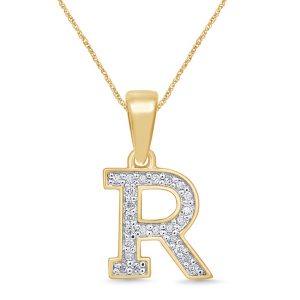 10K 0.10-0.12CT CHARM MINI "INITIAL R"