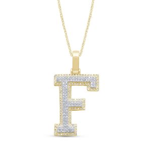 10K 0.28-0.30CT CHARM "INITIAL F"