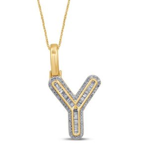 10K 0.34CT CHARM "INITIAL Y"