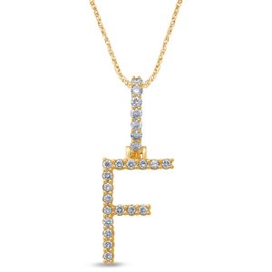 10K 0.32-0.34CT CHARM "INITIAL F"