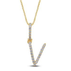 10K 0.33-0.38CT CHARM "INITIAL V"