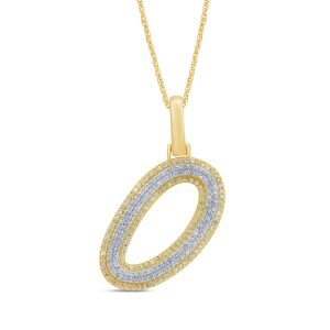 10K 0.32-0.38CT CHARM "INITIAL O"