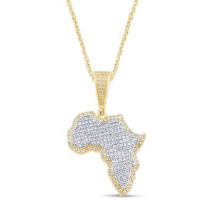 10K 0.34-0.38CT CHARM "MAP AFRICA"