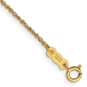 14K 1.1mm Rope Chain