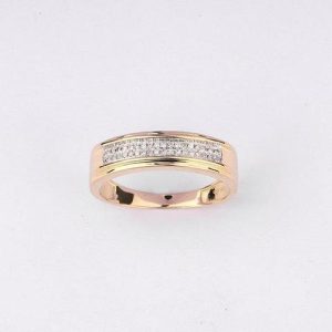 10K DIAMOND 0.12 CT MENS RING