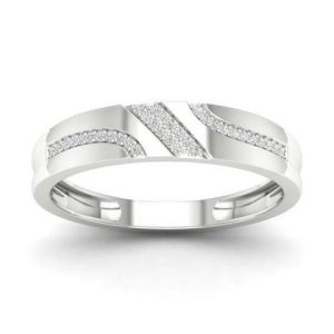 10K DIAMOND 0.10 CT MENS RING