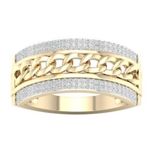 10K DIAMOND 0.25-0.33 CT MENS RING