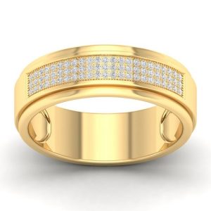 10K DIAMOND 0.20 CT MENS RING