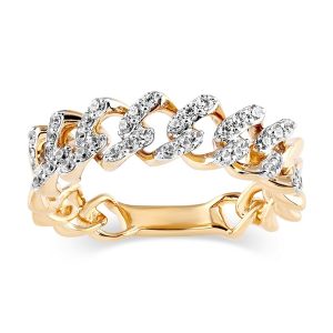 10K DIAMOND 0.38 CT MENS RING (FANUC/CUBAN)