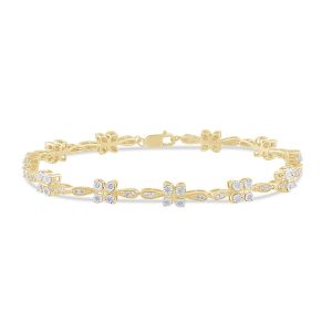 10k 0.147ct Diamond Bracelet Ladies Size 7 Inches