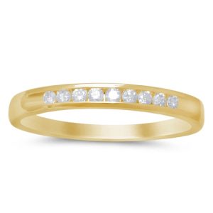14k 0.17 Ct Diamond Ring Ladies Channel