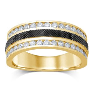 14K DIAMOND 0.95-1.04 CT MENS MACHINE RING