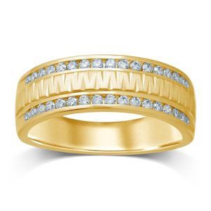 14K DIAMOND 0.52 CT MENS RING
