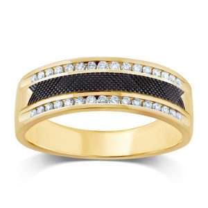14K DIAMOND 0.31-0.35 CT MENS MACHINE RING