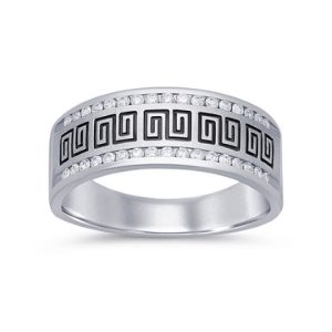 14K DIAMOND 0.34 CT MENS MACHINE RING